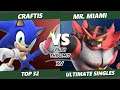Push the Limit 15 Top 32 - Craftis (Sonic) Vs. Dr. Miami (Incineroar) SSBU Ultimate Tournament