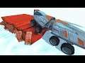 Beamng Drive - How Much Containers Can We Push From The Cliff With Cars?