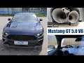 Ford Mustang GT 5.0 V8 - EXHAUST SOUND, ACCELERATION 0-100 km/h, DRIVE (with Exhaust microphone)