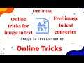 How to convert image to text | Online Image to text converter | Free online image converter