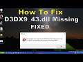 How To Fix D3DX9_43.dll Missing Error in Windows 7/8/10 | Three Solutions