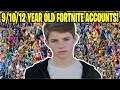 9/10/13 YEAR OLD'S GIVE ME THEIR FORTNITE ACCOUNTS... Here's What I Found! (Fortnite Battle Royale!)