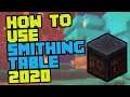 How to Use the Smithing Table in Minecraft Bedrock Survival - 2020