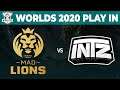 MAD Lions vs INTZ - Worlds 2020 Play In Day 1 - MAD vs INTZ