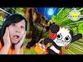 RYAN'S MOMMY ESCAPES THE BIG BAD WOLF IN ROBLOX! Let's Play Roblox Riding Hood with Combo Panda