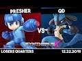 Presher (Megaman/Rosalina) vs QD (Lucario) | Losers Quarters | Synthwave X #14