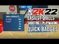 NBA 2K22 Easiest Drills for Quick Shooting and Playmaking Badges! 3 STARS EVER TIME TAKE ADVANTAGE!