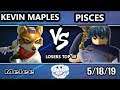 GOML 2019 SSBM - Kevin Maples (Fox, Falco) Vs. Pisces (Marth) Smash Melee Tournament Losers Top 48