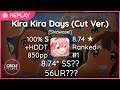 osu! | Dereban | HO-KAGO TEA TIME - Kira Kira Days (Cut Ver.) [Shiawase!] +HDDT SS!!! 850pp