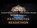 [Path of Exile] Patch Notes Readathon for 3.11 Harvest League