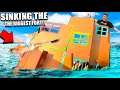 SINKING The BIGGEST 3 Story Floating Box Fort TITANIC!!