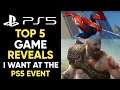 TOP 5 Announcements I WANT TO SEE At The PS5 REVEAL EVENT!