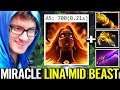MIRACLE [Lina] Super Mid! WTF Crazy 700 Attack Speed Full Physical Build Guide Dota 2 Pro Gameplay