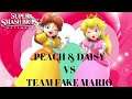 SSBU - Peach (me) & Daisy vs Team Fake Mario