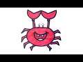 How to draw a simple crab #draw #art