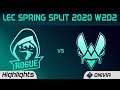 RGE vs VIT Highlights LEC Spring 2020 W2D2 Rogue vs Team Vitality LEC Highlights 2020 by Onivia