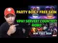 HOW TO GET PARTY BOX FREE SKIN MOBILE LEGENDS BANG BANG