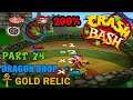 Crash Bash - 200% Walkthrough - Part 74: Dragon Drop (Gold Relic Challenge) - 1080p 60 fps