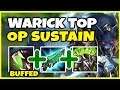 AP TOP WARWICK BUFFED! THIS SUSTAIN IS WAY TOO STRONG! - League of Legends