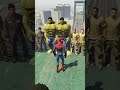GTA 5 Epic Ragdolls | Spiderman, Hulk and other characters #shorts #gta