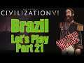 Civ 6 Let's Play - One Turn Victory! - Brazil (Deity) - Part 21