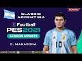 D. MARADONA face+stats (Classic Argentina) How to create in PES 2021