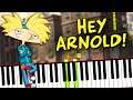 Hey Arnold! - Intro【Opening, OST, Theme Song】 Piano Tutorial (Sheet Music + midi) synthesia cover