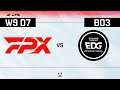 LPL Summer 2021 - W9D7 - FPX vs EDG