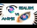 ANIME VS REALISM How to draw anime eyes (NIA) TENGEN TOPPA GURREN LAGANN DRAWING