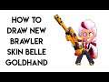 How To Draw New Brawler Skin Belle Goldhand - Brawl Stars Step by Step