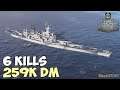 World of WarShips | Georgia | 6 KILLS | 259K Damage - Replay Gameplay 4K 60 fps
