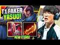FAKER TRIES YASUO WITH NEW ITEMS! - T1 Faker Plays Yasuo Mid vs Kennen! | Preseason 11