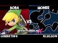 BOBA (Toon Link) vs Monee (Mr Game & Watch) | Losers Top 8 | Synthwave X #6