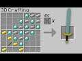 Minecraft but you can craft 3D swords from any item...