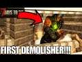 FIRST DEMOLISHER!!! | 7 Days to Die | Alpha 18 Gameplay | E64