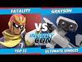 Infinity Con 2021 Top 32 - Fatality (Captain Falcon) Vs. Grayson (ROB) SSBU Ultimate Tournament