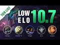 LOW ELO LoL Tier List Patch 10.7 by Mobalytics - League of Legends Season 10