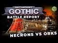Necrons vs Orks Battlefleet Gothic Battle Report Ep 1