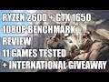 Ryzen 2600 + GTX 1650 - 1080p Low to Ultra Gaming Benchmarks Review - 11 Games Tested + Giveaway