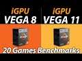 Vega 8 (R3 3200G) Vs. Vega 11 (R5 3400G) | iGPU Benchmarks in 2021