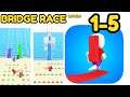 Bridge Race Game Levels 1 - 5 Gameplay Walkthrough | (iOS - Android)