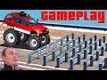 Cars Versus 100 Guardrails - Beamng Drive Gameplay