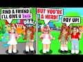 Rich Girl Said Her *NERD SISTER* Would NEVER Make Friends... She Regretted It! (Roblox Adopt Me)