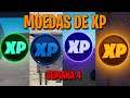 TODAS AS MOEDAS DE XP DA SEMANA 4! - FORTNITE