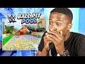 Reacting to WWE Moves in Massive Ball Pit Pool