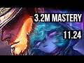 TWISTED FATE vs VEX (MID) | 3.2M mastery, 500+ games, 7/3/10 | EUW Master | 11.24