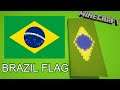 How to make the flag of BRAZIL in Minecraft!! (Bandeira Brasileira)