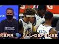 📺 Kerr on Draymond/Wiggins/Oubre aiming for All-Defensive team; “nobody noticed” Wiggins in MIN