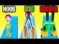 NOOB vs PRO vs HACKER In SKATER STACKER! (ALL LEVELS & ALL SKINS!)