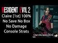 Resident Evil 2 Remake - Claire 1st No Item Box No Save No Damage 100%